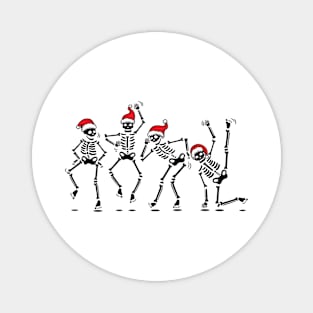 Dancing Christmas Skeletons Magnet